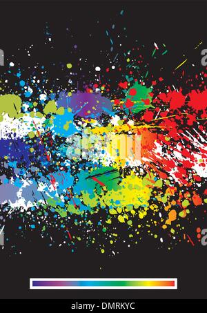 Éclaboussures de peinture couleur abstract background Illustration de Vecteur