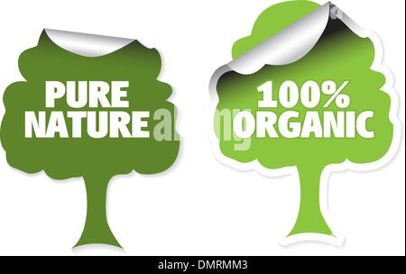 Ensemble d'étiquettes de l'arbre Illustration de Vecteur