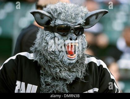 Sep 14, 2009 - Oakland, Californie, États-Unis - Oakland Raiders vs San Diego Chargers au Oakland-Alameda County Coliseum Lundi, 14 septembre 2009, nouveau visage de ventilateur dans la foule. (Crédit Image : © Al/ZUMApress.com) Golub Banque D'Images