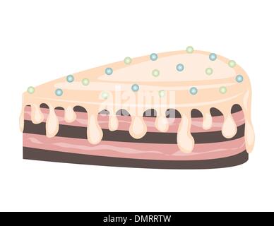 gâteau au chocolat Illustration de Vecteur