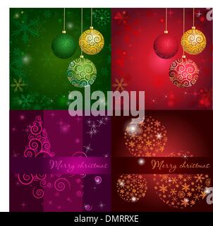 Carte de Noël ensemble avec maison de éléments. Illustration de Vecteur