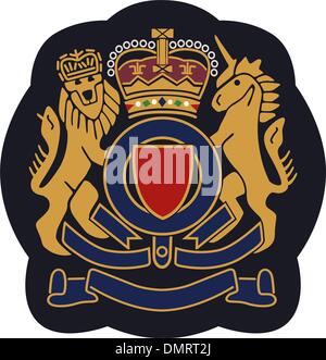 Badge emblème royal shield Illustration de Vecteur