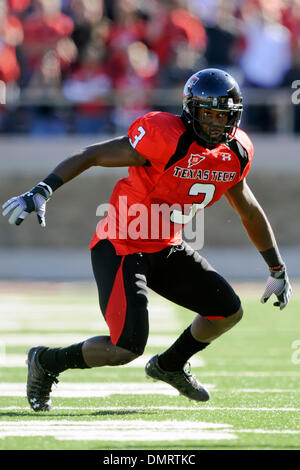 Texas Tech DB Jamar Wall gagne 5 attaque comme le Kansas Jayhawks get rocked par la Texas Tech Red Raiders, de baie 42-21. (Crédit Image : © Steven Leija/global/ZUMApress.com) Southcreek Banque D'Images