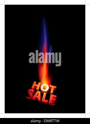 Hot Sale artwork avec flamme Illustration de Vecteur