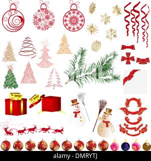 Éléments de Noël Illustration de Vecteur