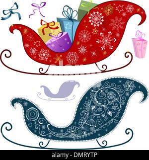 Définir les éléments de Noël Illustration de Vecteur