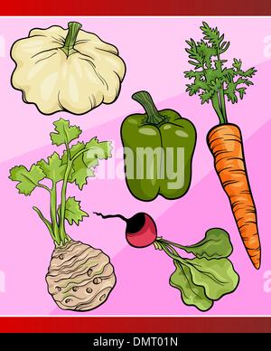 Illustration cartoon set légumes Illustration de Vecteur