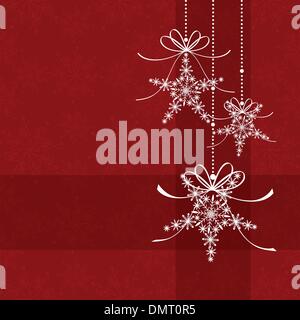 Résumé rouge élégance flocon de Noël motif transparent Illustration de Vecteur