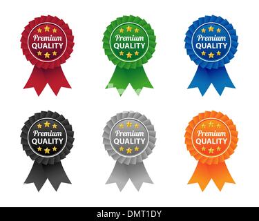 Les labels de qualité Premium Illustration de Vecteur