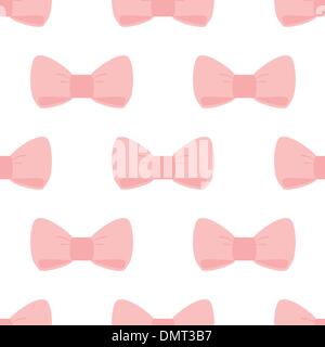 Transparente avec motif vecteur cute pink bows sur fond blanc. Illustration de Vecteur