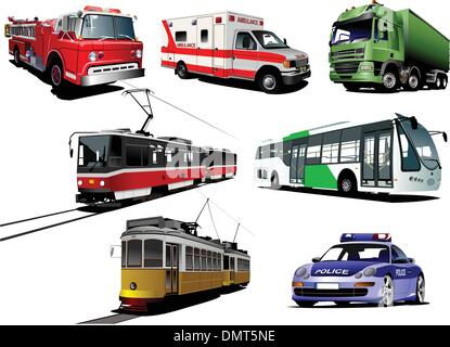 Ensemble de transport municipal images. Vector illustration Illustration de Vecteur