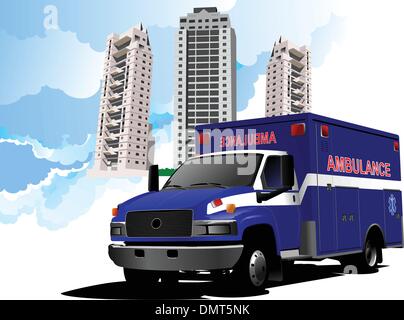 Dortoir et ambulance. Vector illustration Illustration de Vecteur