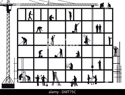Les artisans de la construction Illustration de Vecteur