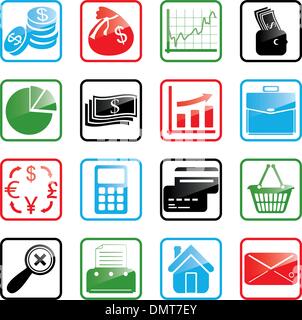 Finances Icon Set Illustration de Vecteur