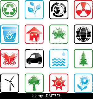 Environnement Icon Set Illustration de Vecteur