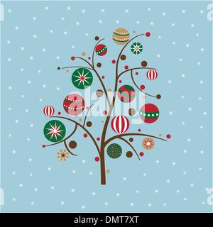 Snowy Christmas Tree Illustration de Vecteur