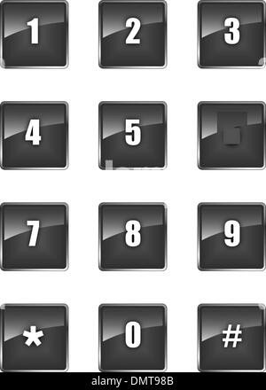 Touches de numéros Illustration de Vecteur