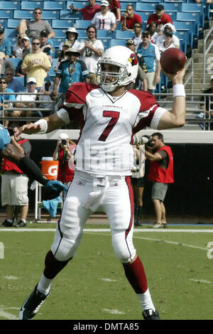 Arizona Cardinals Quarterback Matt Leinart (7) au cours du premier trimestre l'action contre les jaguars de Jacksonville Municipal Stadium. Les Cardinaux défait les jaguars 31-17. (Crédit Image : © David Roseblum/ZUMApress.com) Southcreek/mondial Banque D'Images