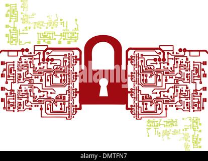 Système de sécurité électronique Illustration de Vecteur