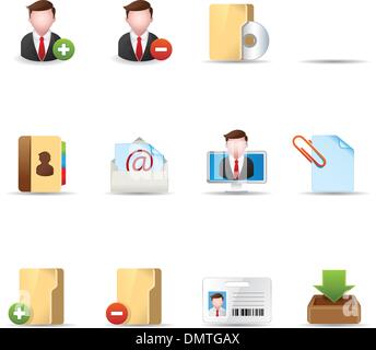 Web Icons - La collaboration en groupe Illustration de Vecteur