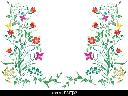 Fleurs et Plantes Illustration de Vecteur