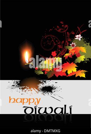 Diwali Message d'accueil. Vector illustration Illustration de Vecteur