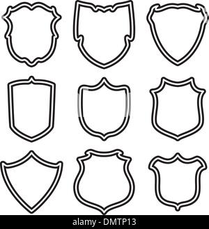 Vector set de protections Illustration de Vecteur