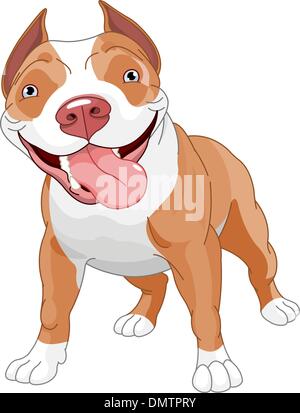 Chien Pitbull Illustration de Vecteur