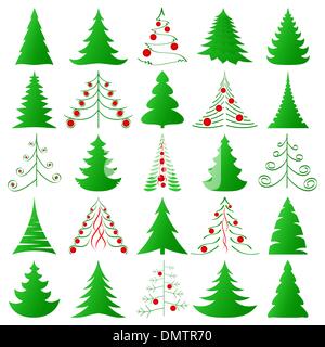 Collecte des arbres de Noël Illustration de Vecteur