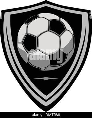 Modèle de soccer avec blindage Illustration de Vecteur