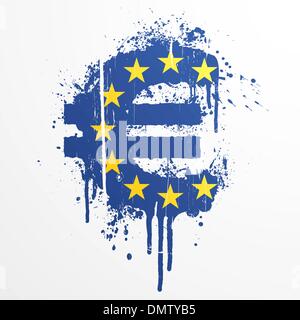 L'Union européenne Euro élément splatter Illustration de Vecteur