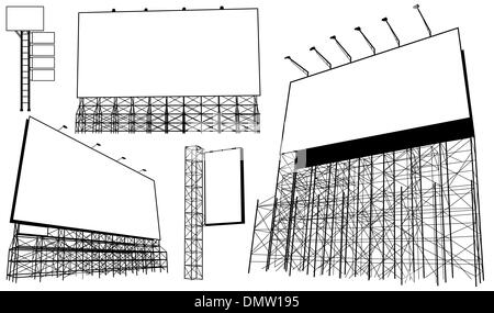 Panneaux publicitaires Publicité Illustration de Vecteur