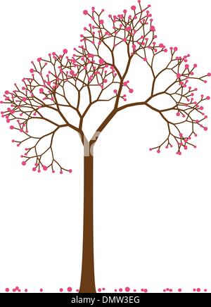 arbre de la cerise Illustration de Vecteur