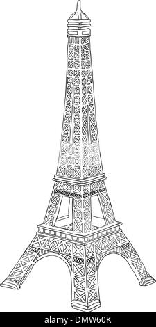 La tour Eiffel à Paris, France Illustration de Vecteur