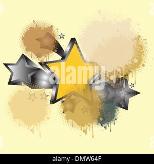 Stars et splash background Illustration de Vecteur