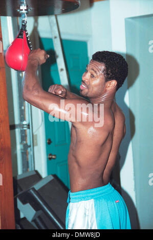 Jul 11, 2001 ; Big Bear Lake, Californie, USA ; ! SHANE MOSLEY SUCRE Boxer dur formation @ la Big Bear Camp d'entraînement de boxe. Crédit obligatoire : Photo par Mary Ann Owen/ZUMA Press. (©) Copyright 2001 by Mary Ann Owen Banque D'Images