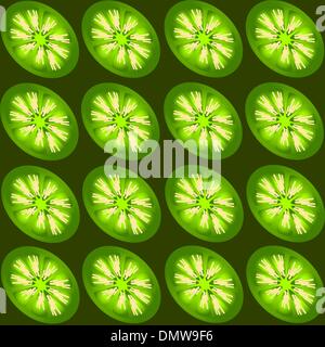 Masque simple avec des tranches de kiwi Illustration de Vecteur