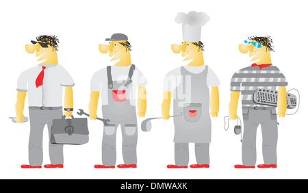 Professions Illustration de Vecteur