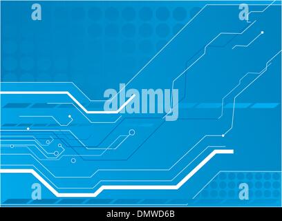 Arrière-plan de circuit bleu Illustration de Vecteur