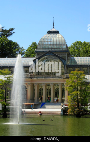 Le parc du Retiro, Palacio de Cristal, Madrid, Espagne Banque D'Images