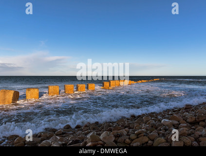 La plage ouest Lossiemouth. Banque D'Images