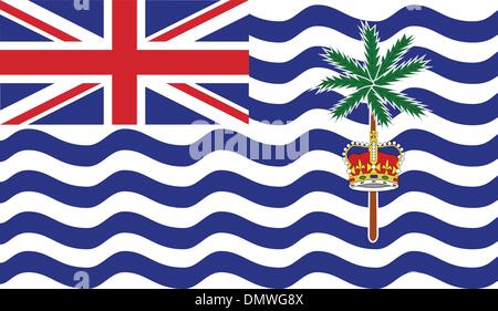 Territoire britannique de l'océan Indien d'un drapeau Illustration de Vecteur