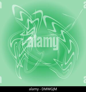 Abstract smoke isolated on green Illustration de Vecteur