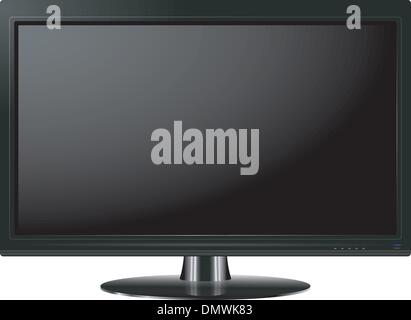 Vector illustration d'une télévision à écran plasma Illustration de Vecteur