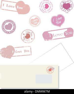Timbre, je vous aime Illustration de Vecteur