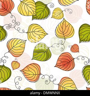 Motif transparent coloré d'automne Illustration de Vecteur