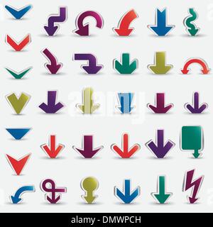 Jeu de flèches vectorielles Illustration de Vecteur