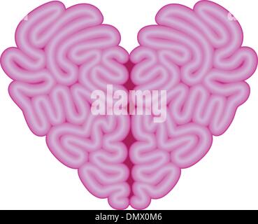 Coeur cerveau, vector Illustration de Vecteur