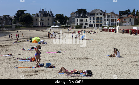 La Baule Escoublac, communément appelé La Baule, chambre avec vue sur la plage, près du port. France Banque D'Images