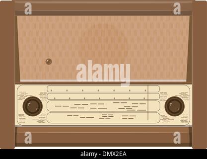 Vector illustration d'une vieille radio Illustration de Vecteur